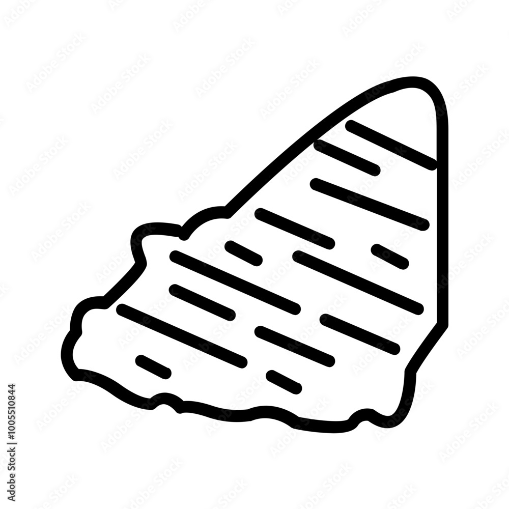 Vector black line icon for Sandstone Vector black line icon for Sandstone