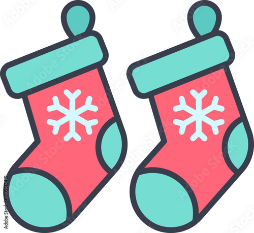 Christmas socks icon