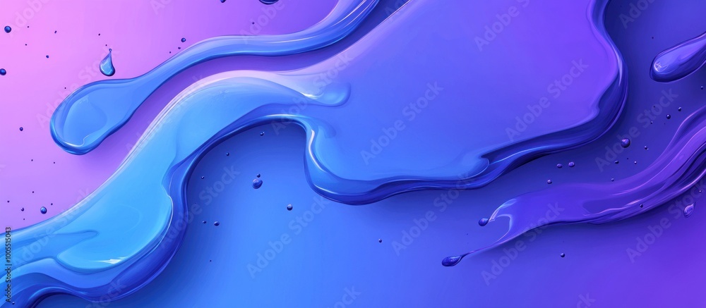 Fototapeta premium Abstract Blue Liquid Swirls with Gradient Background
