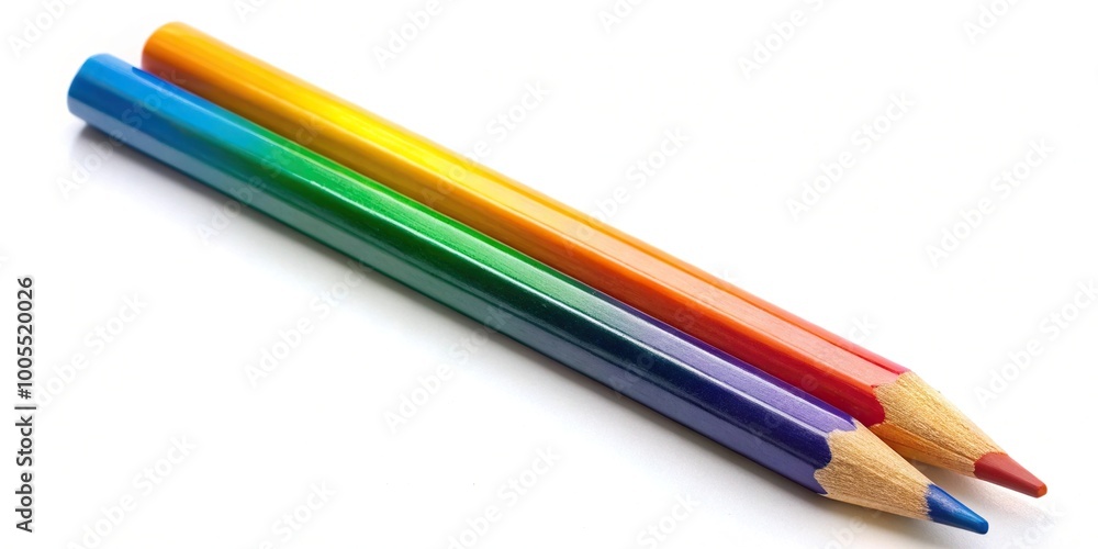 Pencil color isolated on white background point of view Pencil color isolated on white background point of view