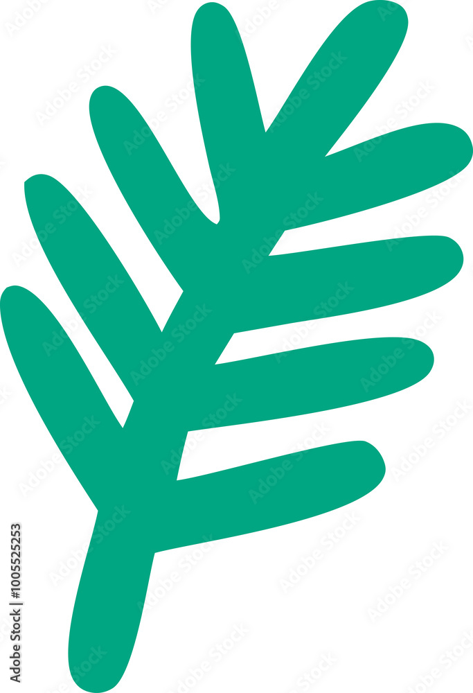 cute doodle Branch of Christmas tree cute doodle Branch of Christmas tree