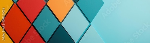 Abstract geometric patterns representing the synergy between business teams, team synergy, visual business planning photo