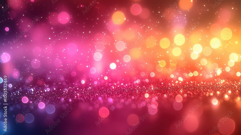 Colorful bokeh lights create a vibrant background at a festive event in a dimly lit space during a celebration at night Colorful bokeh lights create a vibrant background at a festive event in a dimly lit space during a celebration at night