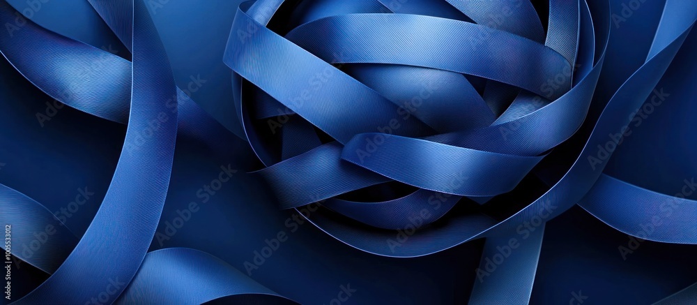 Abstract Blue Ribbon Texture Abstract Blue Ribbon Texture