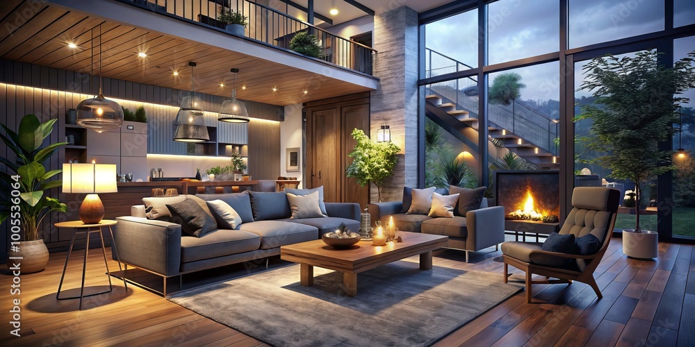 Affordable interior design harmoniously integrates modern features, fostering a cozy, inviting atmosphere that appeals Affordable interior design harmoniously integrates modern features, fostering a cozy, inviting atmosphere that appeals