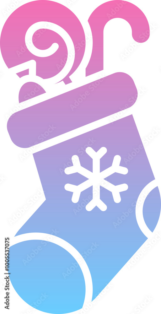 Christmas sock icon Christmas sock icon