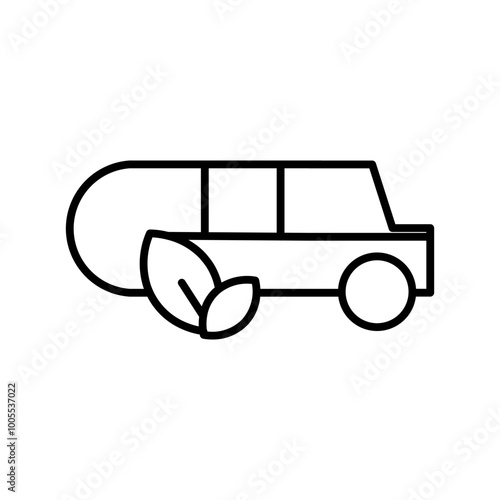 refuelling truck line icon