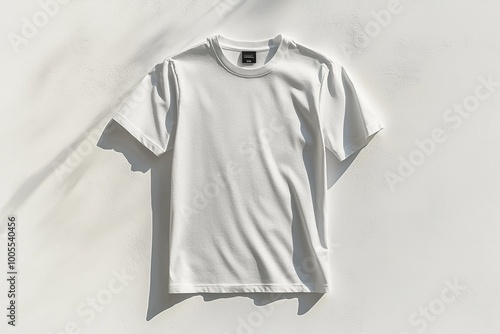 Wallpaper Mural White Tshirt Mockup Isolated created with Generative AI Torontodigital.ca