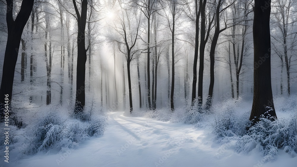 Obraz premium forest with winter