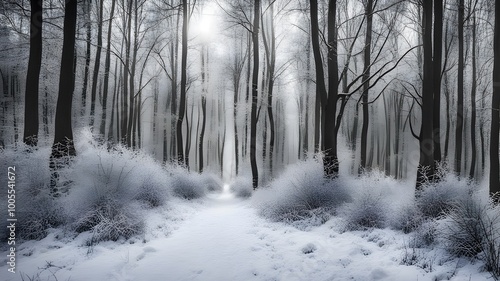 forest with winter