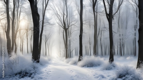 forest with winter