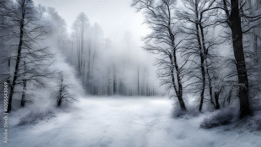 Obraz premium forest with winter