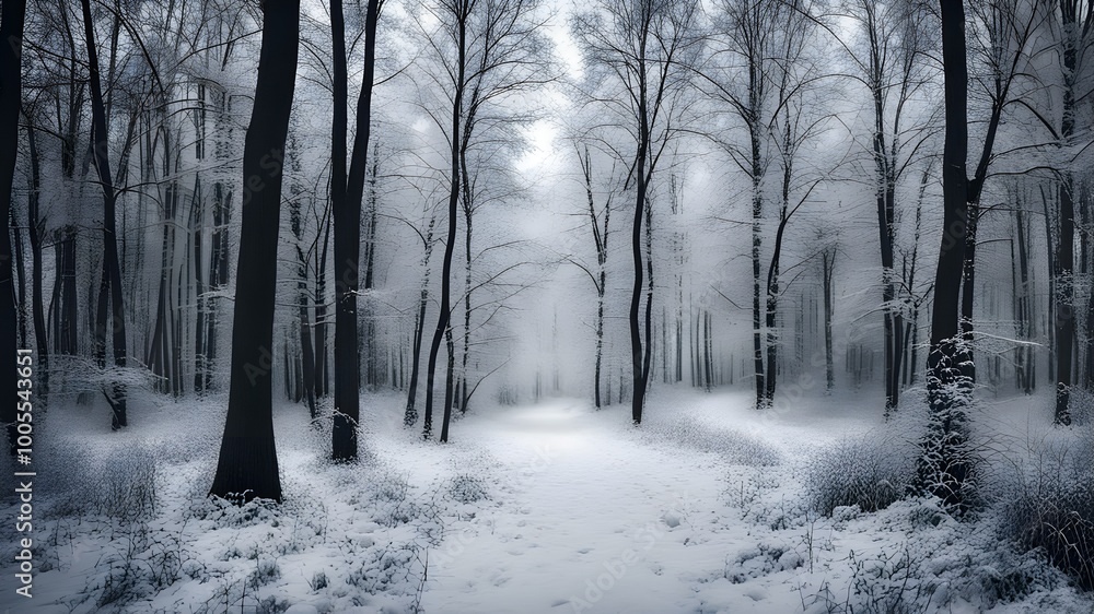 Obraz premium forest with winter