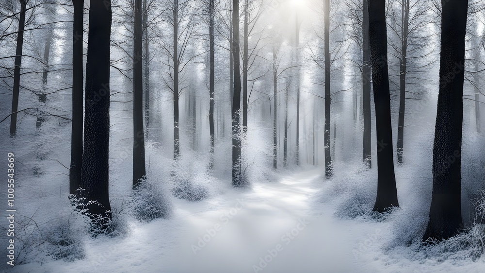 Obraz premium forest with winter
