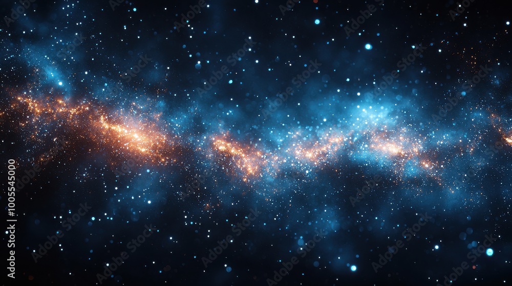A vibrant galaxy swirling with bright stars and cosmic dust in the vastness of space, showcasing the beauty of the universe A vibrant galaxy swirling with bright stars and cosmic dust in the vastness of space, showcasing the beauty of the universe