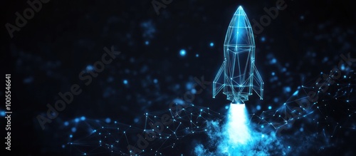 Futuristic Rocket Launch: A Digital Art Composition