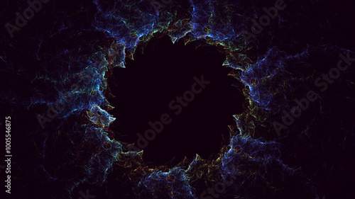 3D manual rendering abstract round light background. Its not AI Generatd illustration.