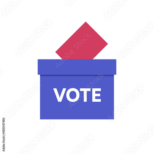 Ballot Box with Vote Card for Election Participation