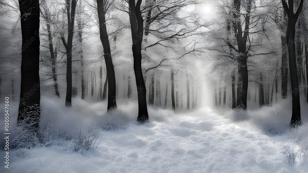 forest with winter forest with winter