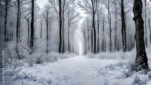 forest with winter