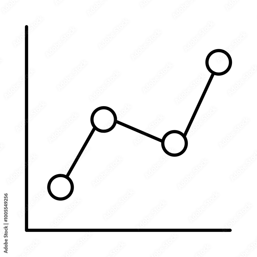 Chart Line Icon. Business Statistics, Diagrams and Graphs Icon Editable Stroke Vector Illustration Chart Line Icon. Business Statistics, Diagrams and Graphs Icon Editable Stroke Vector Illustration