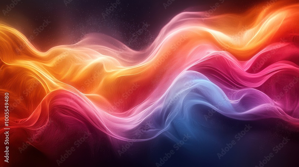 Colorful swirling abstract design with warm and cool tones creating a mesmerizing effect at night Colorful swirling abstract design with warm and cool tones creating a mesmerizing effect at night