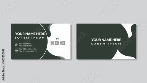 modern Business card design. double sided business card design template. flat gradation
business card  inspiration. personal use. vector illustration design. Horizontal layout, print ready