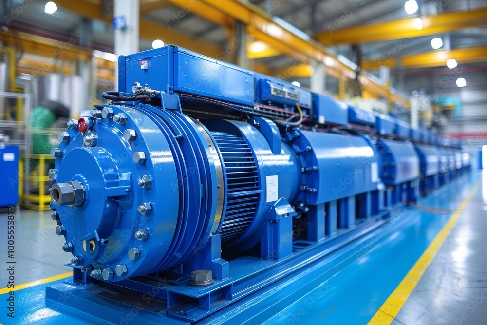 Large industrial electricity generator in operation modern power generation technology Large industrial electricity generator in operation modern power generation technology