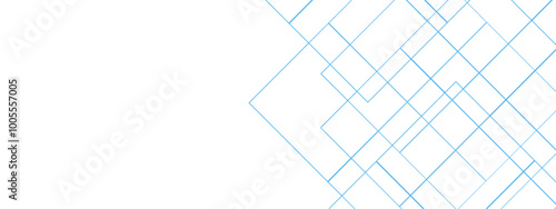 White minimal blue line design. baseness technology and communication concept Design Decoration. white and Blue geometric banner pattern background.