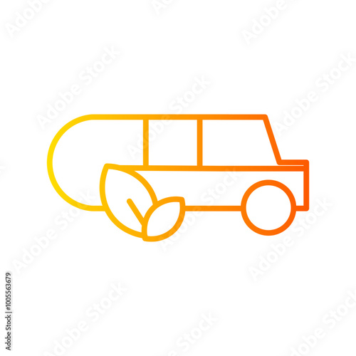 refuelling truck gradient icon