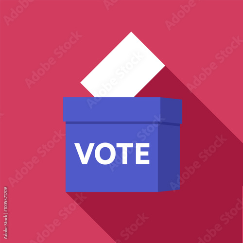 Ballot Box with Vote Card for Election Participation