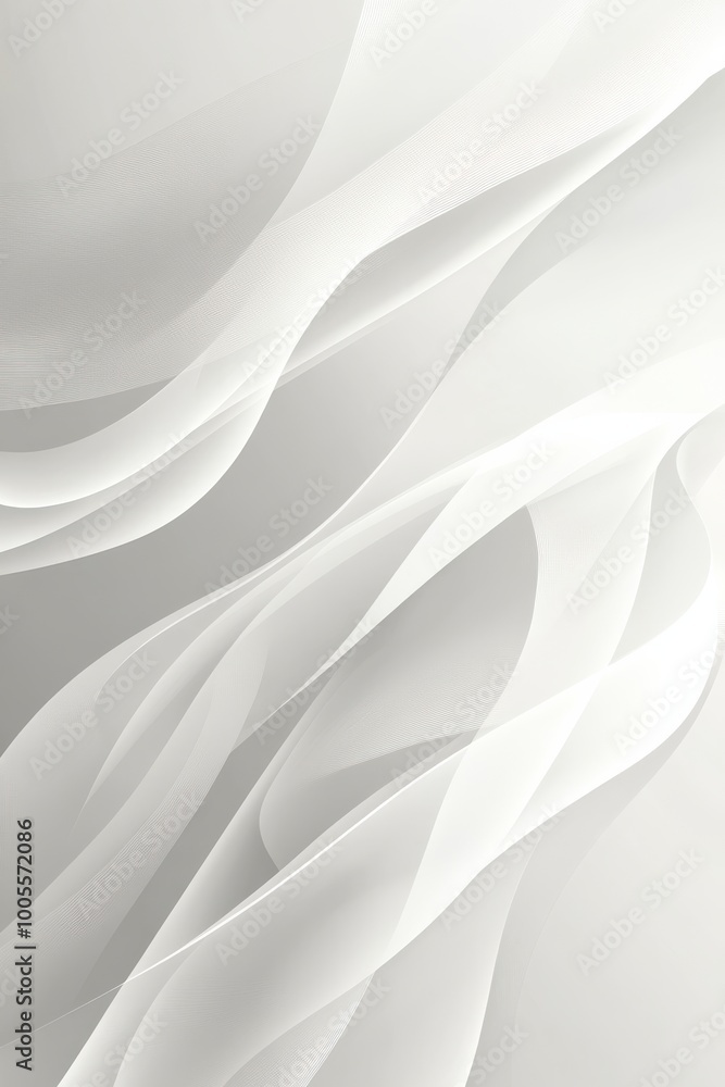 Fototapeta premium Elegant Abstract White Background with Soft Curves