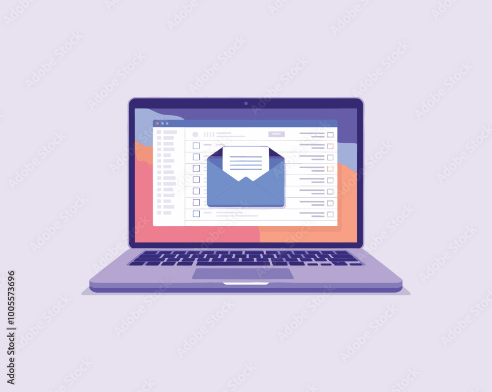 laptop with graph Vector Illustration laptop with graph Vector Illustration