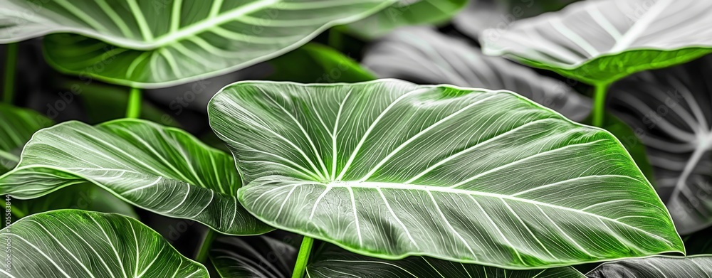 Leaf background with a monochrome closeup. Fresh wallpaper banner concept. Leaf background with a monochrome closeup. Fresh wallpaper banner concept.