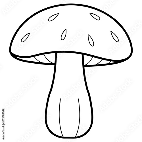 Stunning Brown Mushroom Vector Illustration with Unique Textured Design
