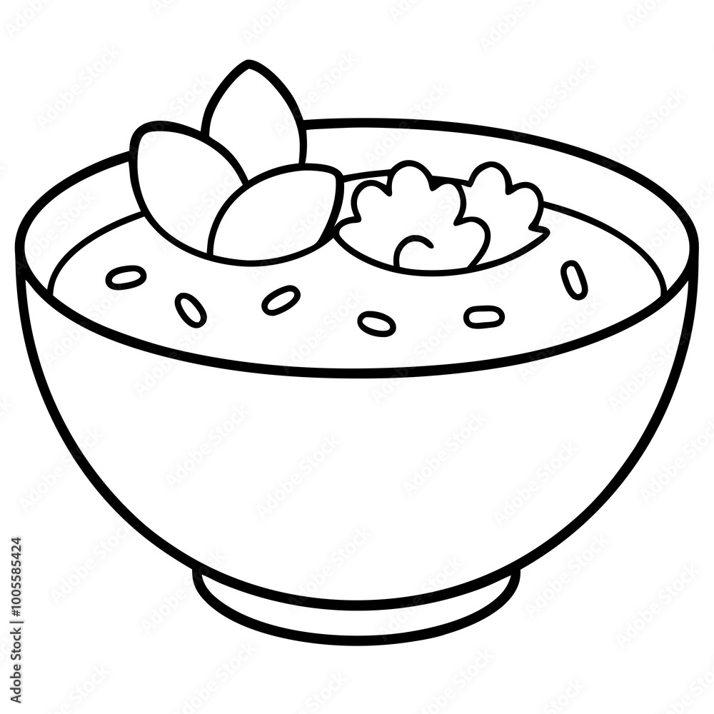 A Bowl of Oatmeal Topped with Creamy Peanut Butter Vector Illustration Perfect Start to Your Day
A Bowl of Oatmeal Topped with Creamy Peanut Butter Vector Illustration Perfect Start to Your Day