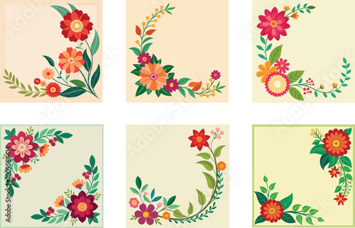 Flower Corner Border: Elegant and Decorative Floral Frame Design