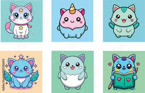 Hand-Drawn Kawaii: Adorable and Whimsical Illustrations in Cute Style