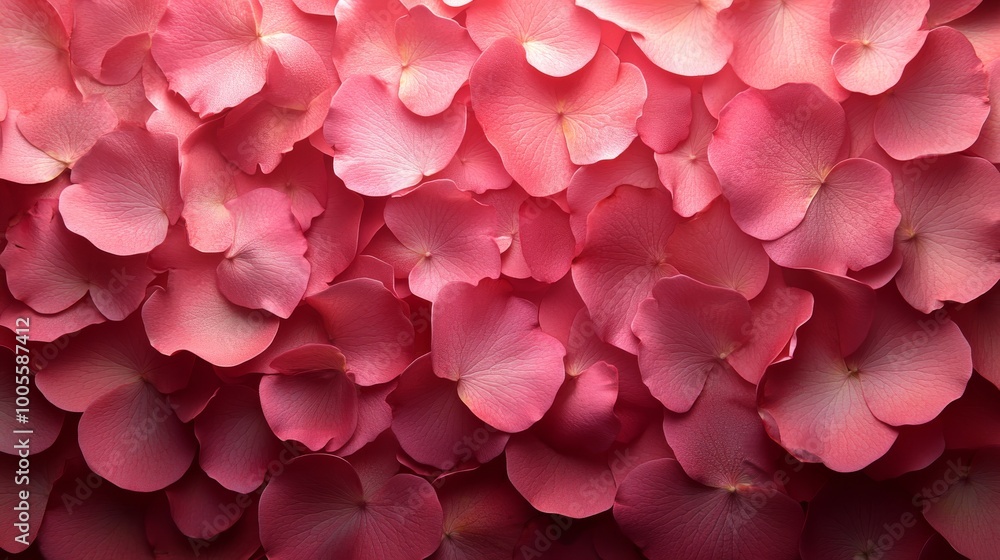 Close-up of pink hydrangea petals creating Close-up of pink hydrangea petals creating
