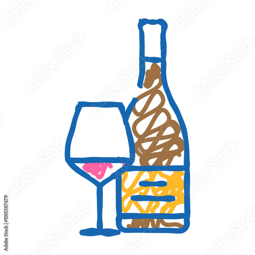 pinot noir red wine doodle icon sketch vector. pinot noir red wine sign. isolated symbol illustration