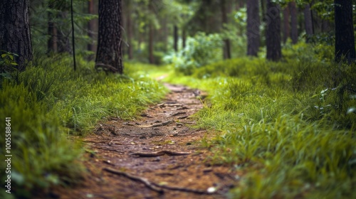 "Wilderness Walk: Intricate Details of a Path Through the Forest"