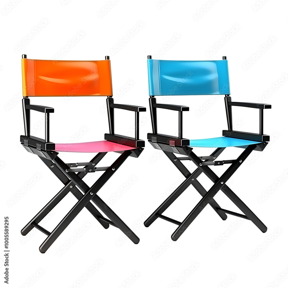 Lightweight Folding Director's Chair isolated on a transparent background Lightweight Folding Director's Chair isolated on a transparent background