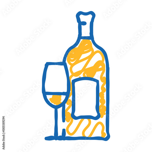 sauvignon blanc white wine doodle icon sketch vector. sauvignon blanc white wine sign. isolated symbol illustration