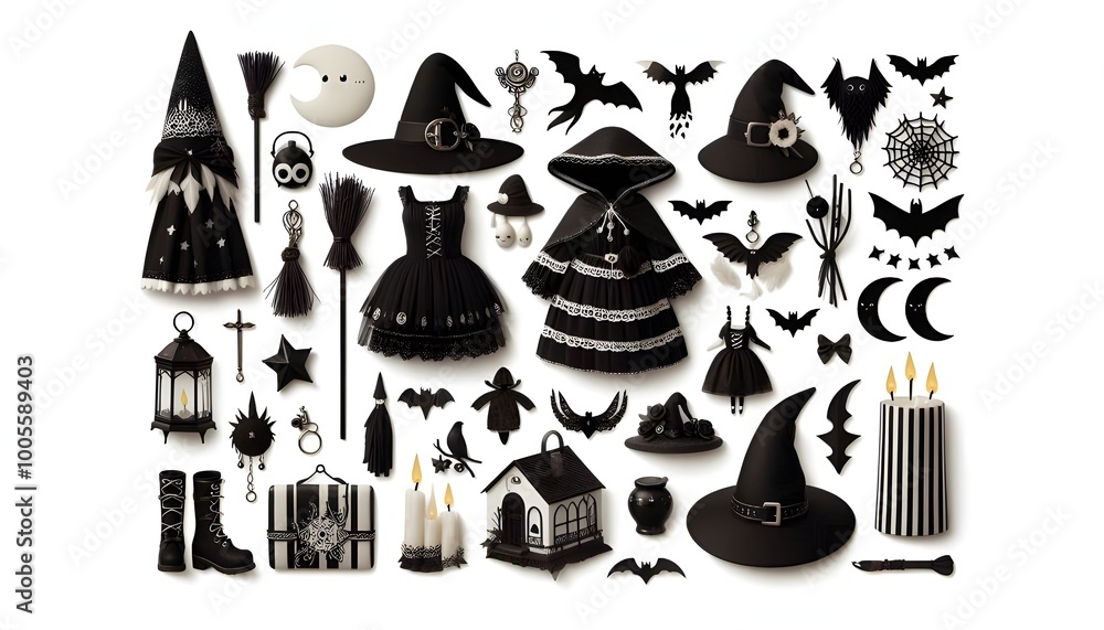 real photo of a witches png cut out element set real photo of a witches png cut out element set