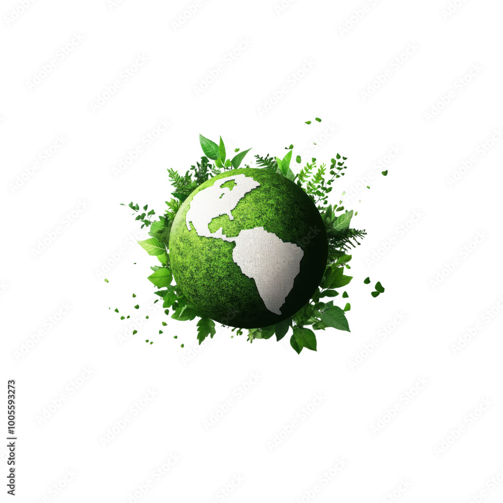 Clean energy globe symbol with eco-friendly accents. png, transparent background. Clean energy globe symbol with eco-friendly accents. png, transparent background.