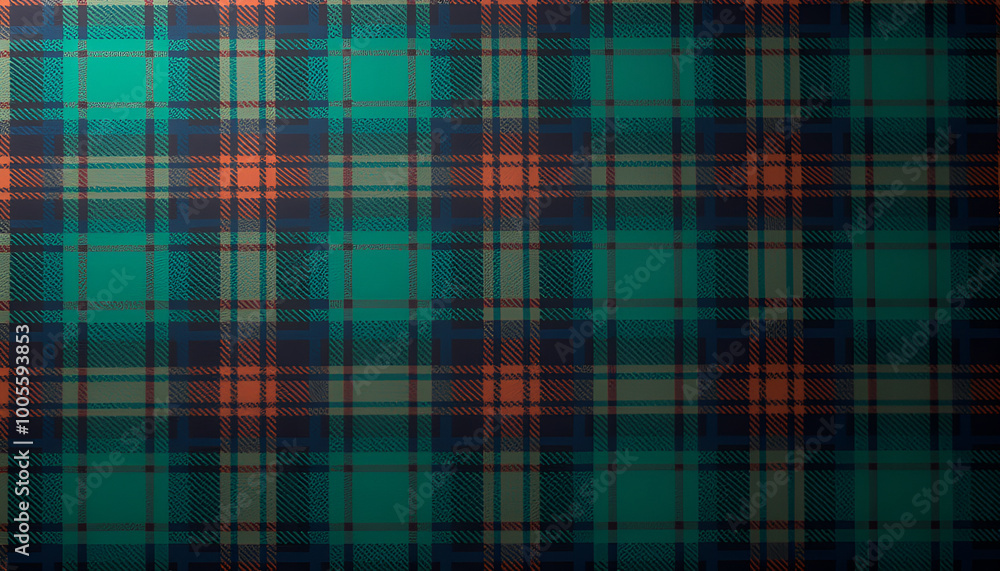 Traditional tartan plaid pattern in blue, green, and brown shades Traditional tartan plaid pattern in blue, green, and brown shades