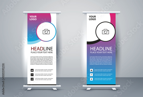 Business template design x stand