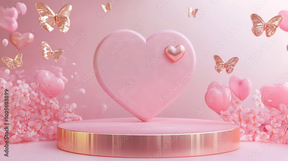 3d render of valentine day background with podium and heart, Valentine's day background with pink heart and podium, Valentine's day background with
3d render of valentine day background with podium and heart, Valentine's day background with pink heart and podium, Valentine's day background with