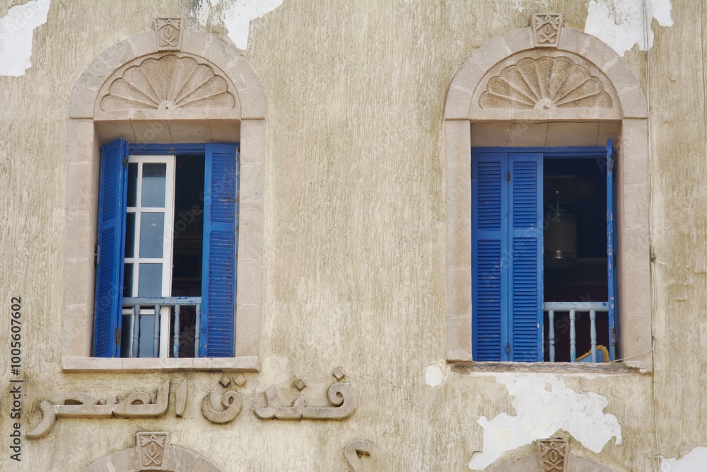 Fototapeta premium window with shutters