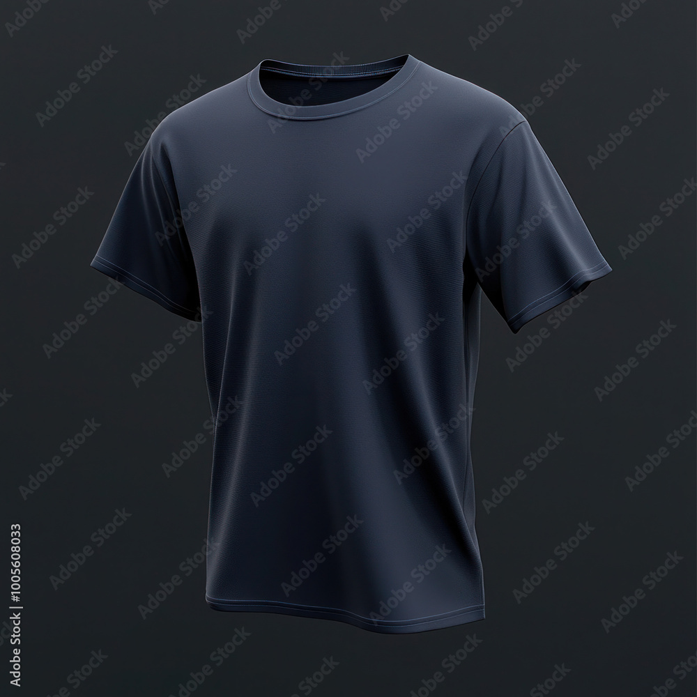 3D Dark Blue T-Shirt Mockup on Dark Grey Background - Perfect for Design and Print, Front Dark Blue T-shirt Mockup 3D Dark Blue T-Shirt Mockup on Dark Grey Background - Perfect for Design and Print, Front Dark Blue T-shirt Mockup